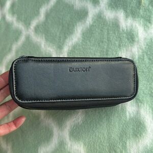 Buxton genuine Leather contacts and eyeglasses Case NEW